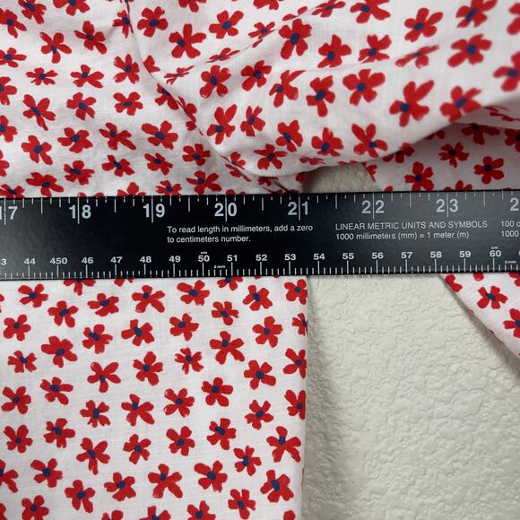 Grayson The Hero Button Down Shirt Red White Floral Size 2 Small Frank & Eileen - Picture 12 of 13